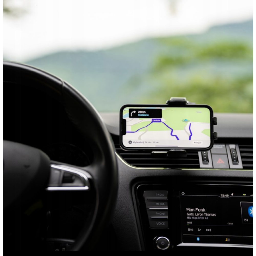 Spacecase SC14 Ghost Series Dashboard Car Holder - Universal Βάση Κινητών 4.7" - 7" με Βεντούζα για Ταμπλό Αυτοκινήτου - Black (5905719039073)