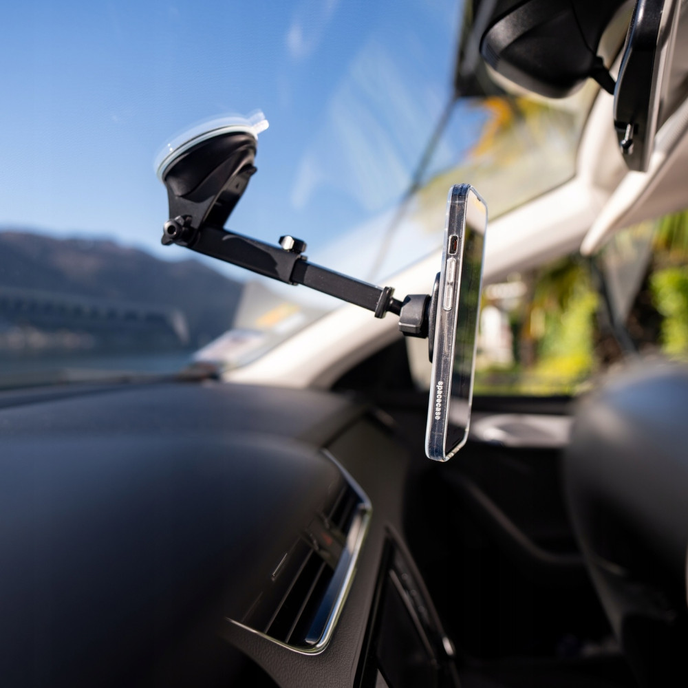 Spacecase SC10 Dashboard & Windshield Magnetic Car Holder - Universal Μαγνητική Βάση Κινητών με Βεντούζα & Ρυθμιζόμενο Βραχίονα για Ταμπλό / Παρμπρίζ Αυτοκινήτου - Black (5905719039035)
