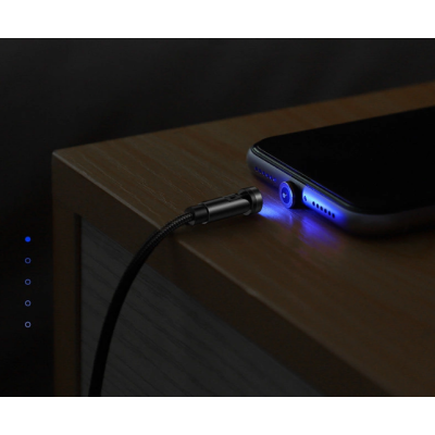 Joyroom 3 in 1 S-1224X2 - Μαγνητικό Καλώδιο Φόρτισης USB-Α σε Type-C / Lightning / MicroUSB - 120cm - 2.4A - Black (6941237162878)