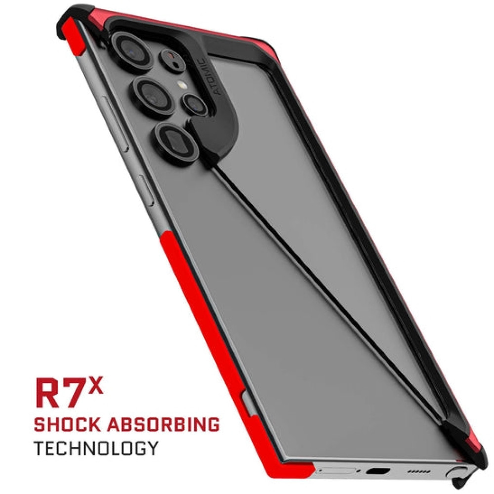 Διάφανη Ανθεκτική Θήκη - Samsung Galaxy S24 Ultra - Ghostek Atomic Slim 4 - Red (GHOCAS3704)