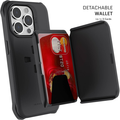 Ghostek Exec 6 - Ανθεκτική MagSafe Θήκη - Πορτοφόλι Apple iPhone 15 Pro - Black (GHOCAS3602)