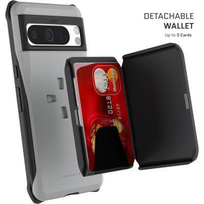 Ghostek Exec 6 - Ανθεκτική MagSafe Θήκη - Πορτοφόλι Google Pixel 8 Pro - Grey (GHOCAS3627)