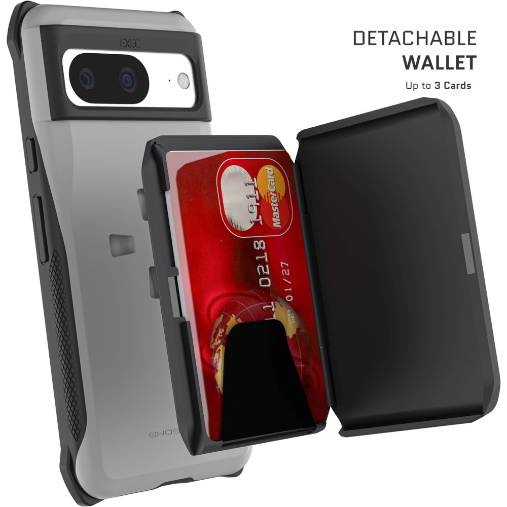 Ghostek Exec 6 - Ανθεκτική MagSafe Θήκη - Πορτοφόλι Google Pixel 8 - Grey (GHOCAS3625)