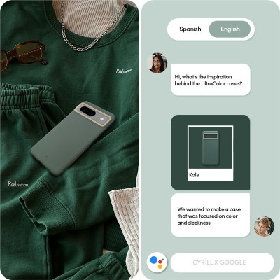 Spigen Cyrill UltraColor - Θήκη Σιλικόνης με Λουράκι Χειρός - Google Pixel 8 - Kale (ACS06310)