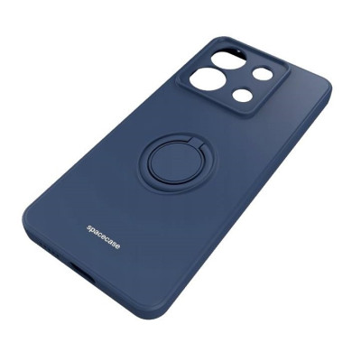 Θήκη Σιλικόνης με Μεταλλικό Μαγνητικό Ring Holder - Xiaomi Redmi Note 13 Pro 5G / Poco X6 - Spacecase Silicone Ring - Blue (5905719108045)