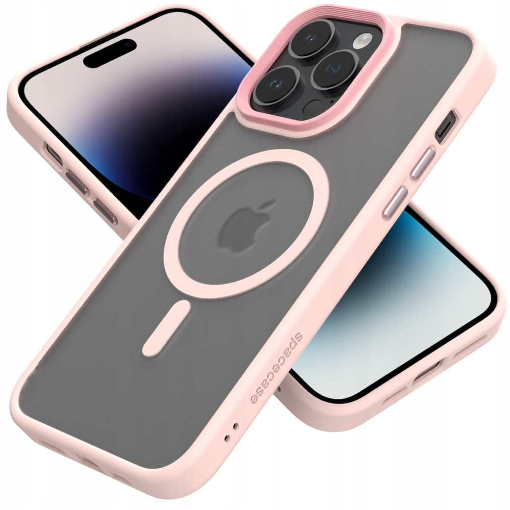 Spacecase Hybrid MagSafe - Σκληρή Ημιδιάφανη Θήκη MagSafe - Apple iPhone 14 Pro Max - Pink (5905719103095)