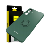 Θήκη Σιλικόνης με Μεταλλικό Μαγνητικό Ring Holder - Samsung Galaxy A55 - Spacecase Silicone Ring - Dark Green (5905719108809)