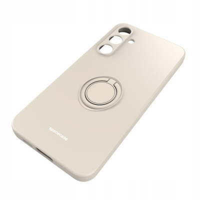 Θήκη Σιλικόνης με Μεταλλικό Μαγνητικό Ring Holder - Samsung Galaxy A55 - Spacecase Silicone Ring - Bone (5905719108793)