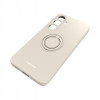 Θήκη Σιλικόνης με Μεταλλικό Μαγνητικό Ring Holder - Samsung Galaxy S24 - Spacecase Silicone Ring - Bone (5905719106713)