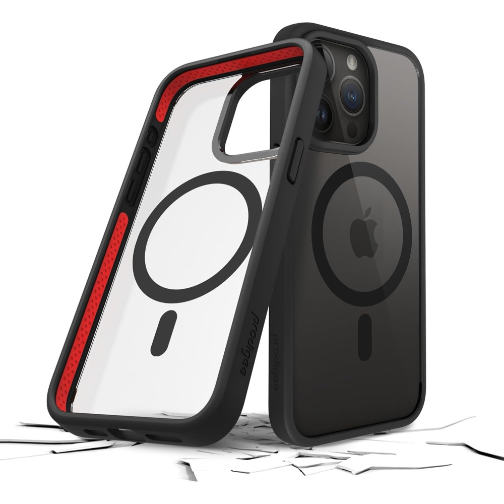 Prodigee Magneteek - Σκληρή Ανθεκτική Διάφανη Θήκη MagSafe - Apple iPhone 15 Pro Max - Black (IPH15P-6.7-TEEK-BLK)