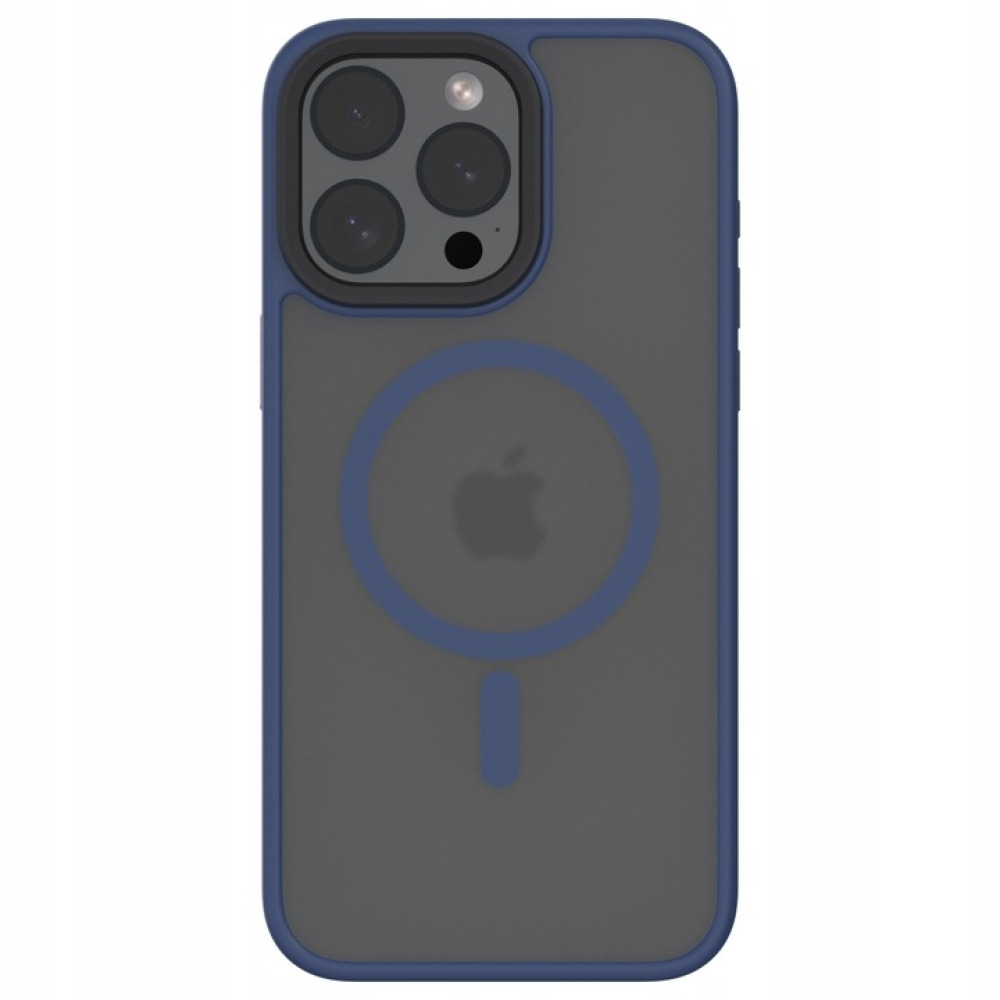 Θήκη Apple iPhone 15 Pro Max - Spacecase Hybrid MagSafe Σκληρή Ημιδιάφανη με MagSafe - Dark Blue (5905719103248)