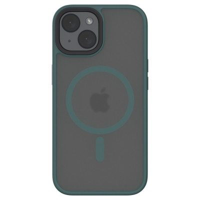 Spacecase Hybrid MagSafe - Σκληρή Ημιδιάφανη Θήκη MagSafe - Apple iPhone 15 - Dark Green (5905719103132)