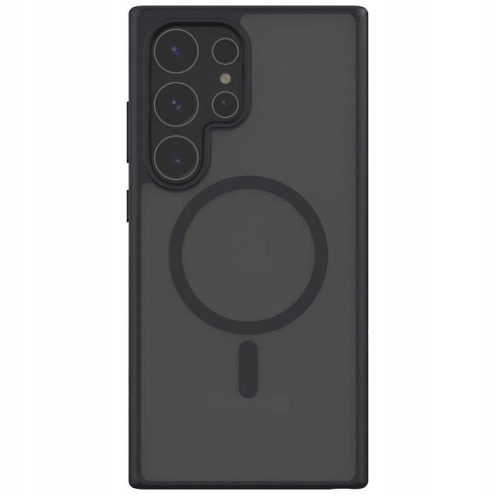 Σκληρή Ημιδιάφανη Θήκη MagSafe - Samsung Galaxy S24 Ultra - Spacecase Hybrid MagSafe - Black (5905719107123)