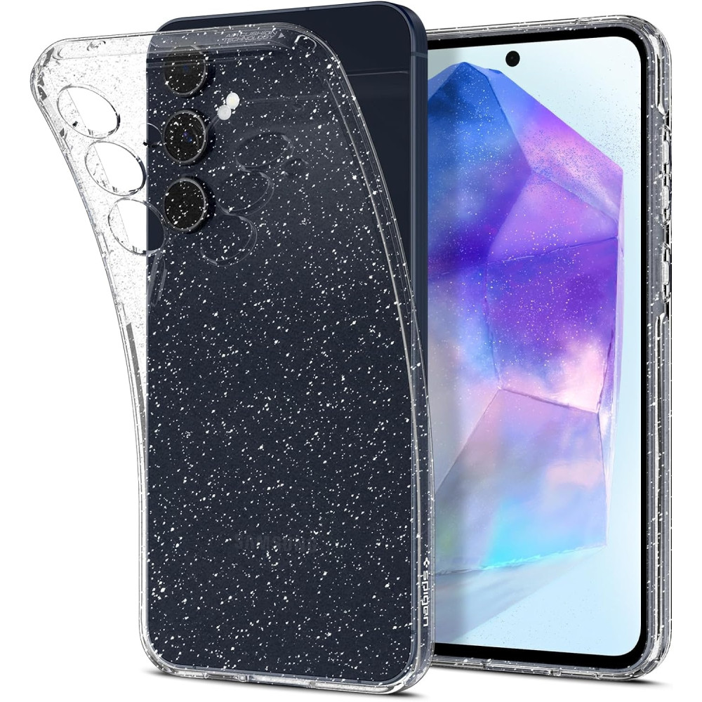 Θήκη Σιλικόνης - Samsung Galaxy A55 - Spigen Liquid Crystal Glitter - Crystal Quartz (ACS07538)