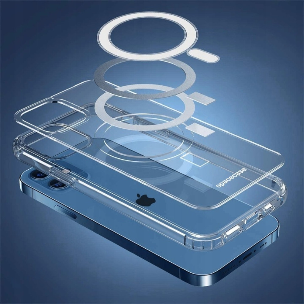 Spacecase Clear MagSafe - Σκληρή Διάφανη Θήκη MagSafe - Apple iPhone 11 - Transparent (5905123448546)