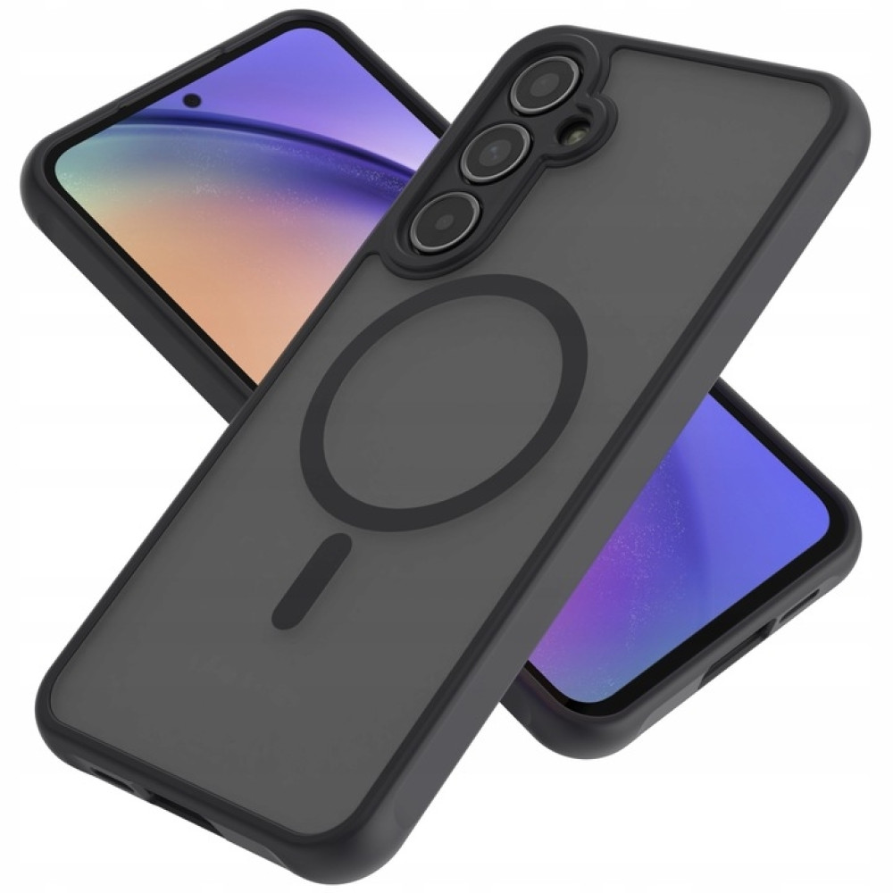 Σκληρή Ημιδιάφανη Θήκη MagSafe - Samsung Galaxy A35 - Spacecase Hybrid MagSafe - Black (5905719108571)