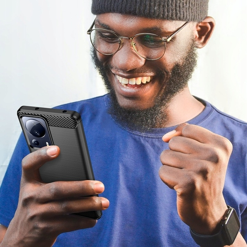 Spacecase Carbon - Θήκη Σιλικόνης - Xiaomi 13  Lite - Black (5905123475870)