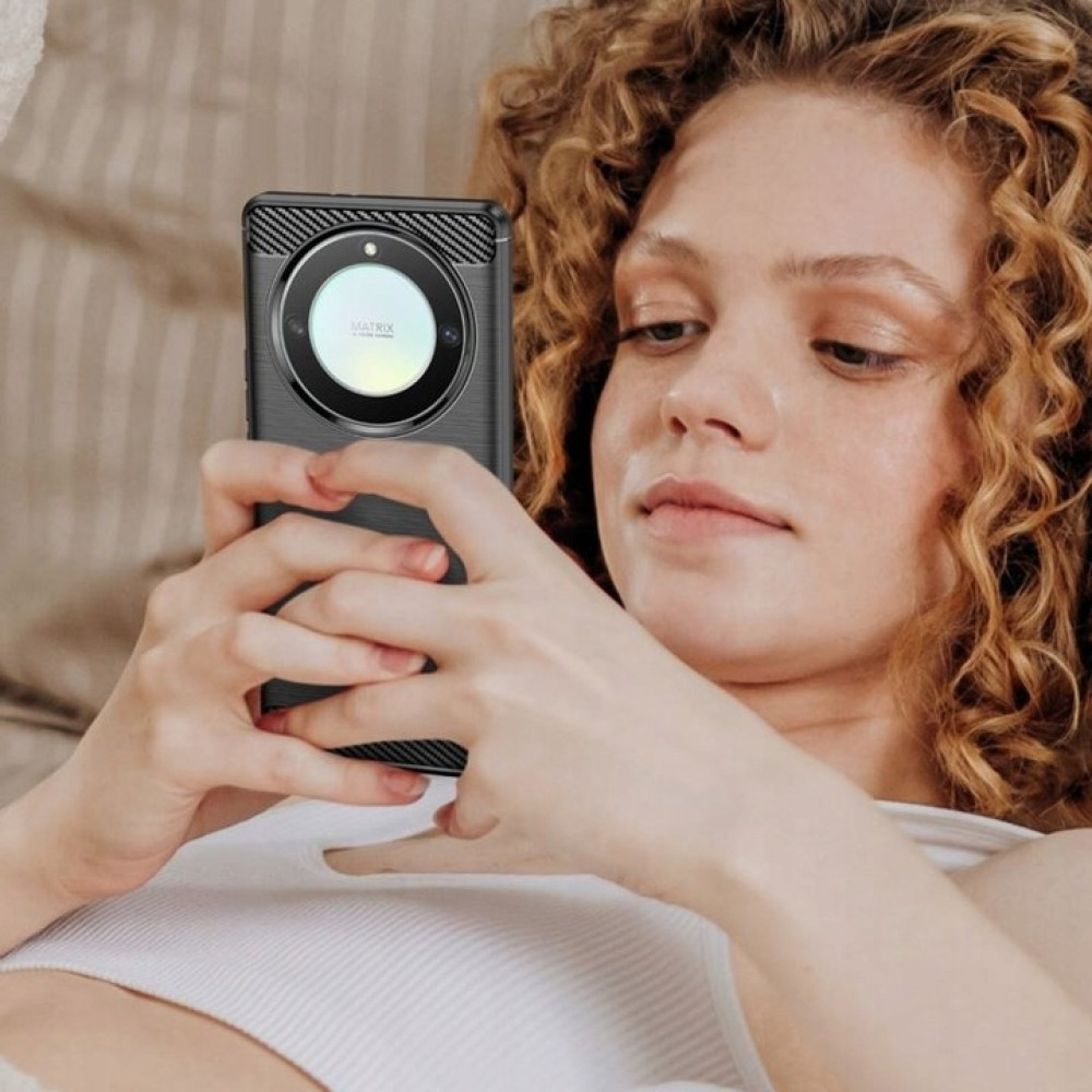 Spacecase Carbon - Θήκη Σιλικόνης - Honor Magic5 Lite - Black (5905719072384)