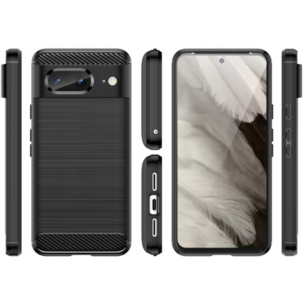 Spacecase Carbon - Θήκη Σιλικόνης - Google Pixel 8 - Black (5905719105419)
