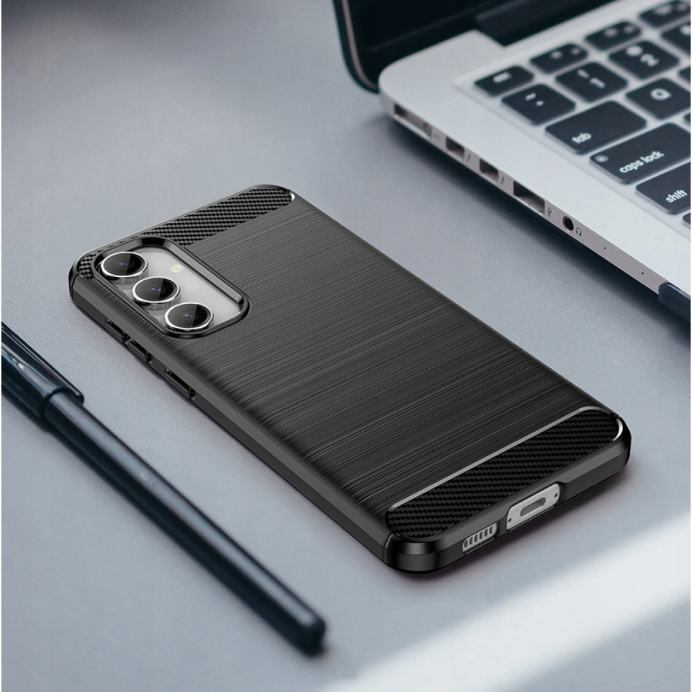 Spacecase Carbon - Θήκη Σιλικόνης - Samsung Galaxy S23 FE - Black (5905719105471)