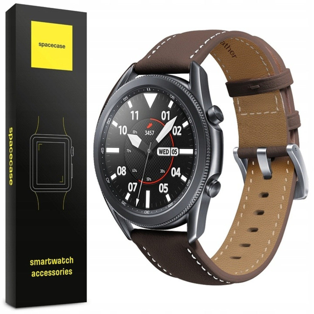 Spacecase Leather Strap - Universal Δερμάτινο Λουράκι για Smartwatches (20mm) - Dark Brown (5903943243761)
