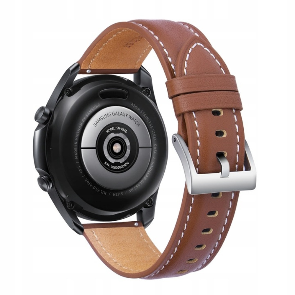 Spacecase Leather Strap - Universal Δερμάτινο Λουράκι για Smartwatches (20mm) - Light Brown (5903943243792)