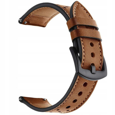 Spacecase Elegance - Universal Δερμάτινο Λουράκι για Smartwatches (20mm) - Brown (5903943243860)