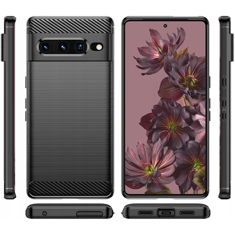 Spacecase Carbon - Θήκη Σιλικόνης - Google Pixel 7 Pro - Black (5905123438462)