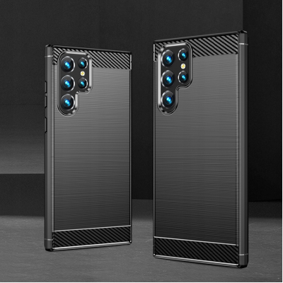 Spacecase Carbon - Θήκη Σιλικόνης - Samsung Galaxy S23 Ultra - Black (5905123461286)