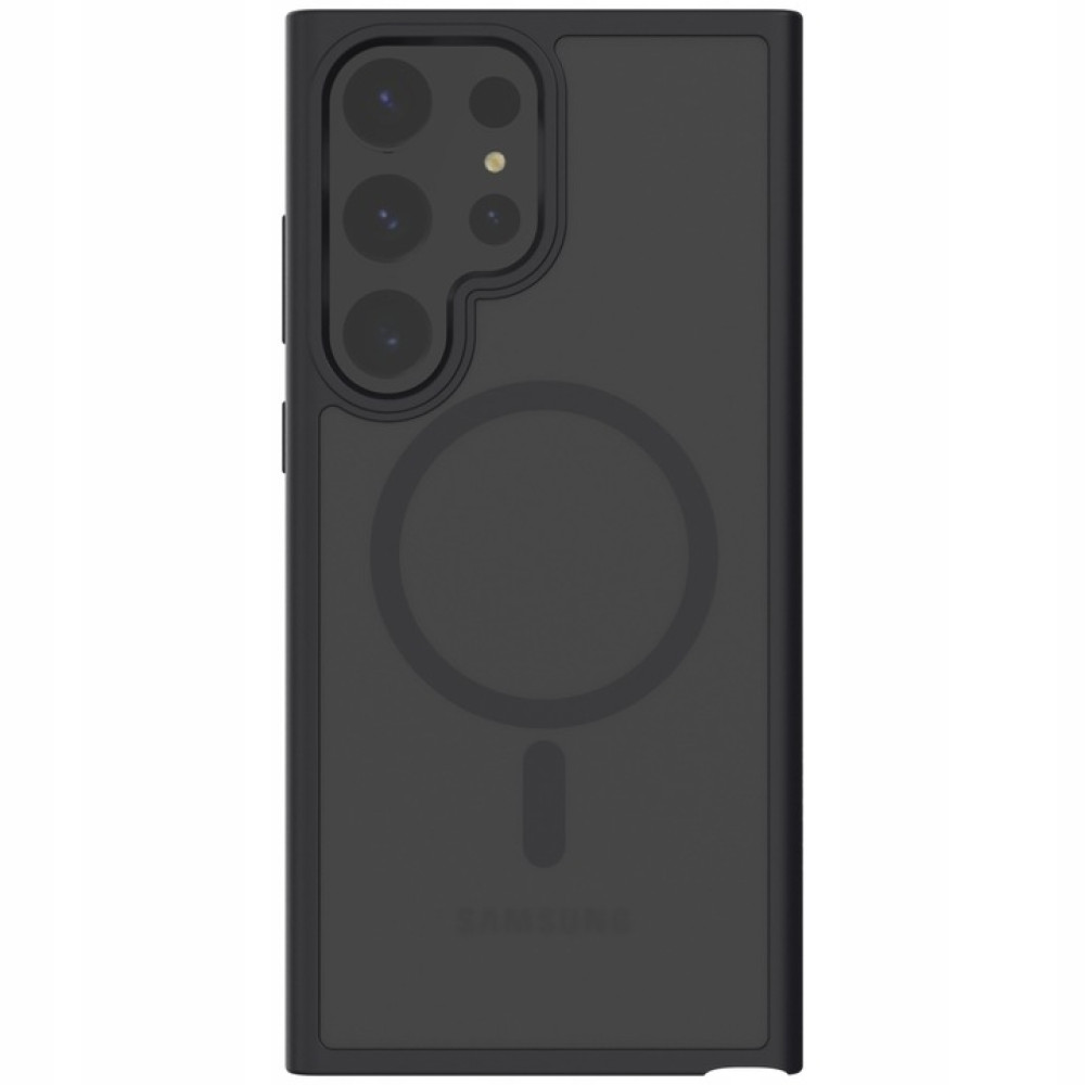 Spacecase Hybrid MagSafe - Σκληρή Ημιδιάφανη Θήκη MagSafe - Samsung Galaxy S23 Ultra - Black (5905719103408)