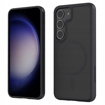 Spacecase Hybrid MagSafe - Σκληρή Ημιδιάφανη Θήκη MagSafe - Samsung Galaxy S23 - Black (5905719103378)