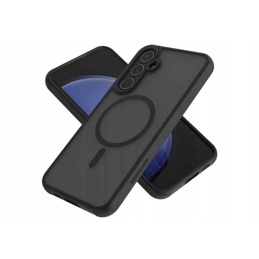 Spacecase Hybrid MagSafe - Σκληρή Ημιδιάφανη Θήκη MagSafe - Samsung Galaxy S23 FE - Black (5905719107130)