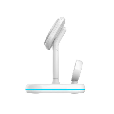 Tech-Protect A27 3 in 1 Magnetic MagSafe Wireless Charger - Βάση Ασύρματης Φόρτισης MagSafe για iPhone 16 / 15 / 14 / 13 / 12 / AirPods / Apple Watch - 10W - White (9490713934647)