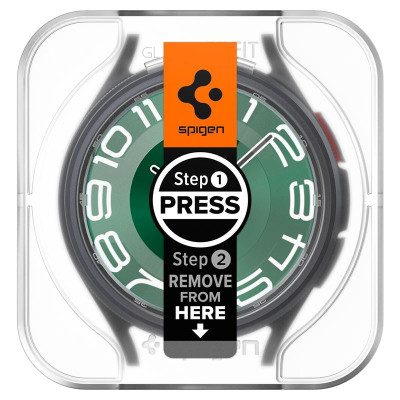 Spigen Tempered Glass GLAS.tR EZ Fit - Αντιχαρακτικό Γυαλί Οθόνης Samsung Galaxy Watch 6 Classic 47mm - 2 Τεμάχια (AGL07066)