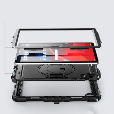 Ανθεκτική Θήκη με Λαβή / Backstand / Ζώνη Μεταφοράς - Lenovo Tab M11 / K11E 11" TB-330 - Tech-Protect Solid 360 - Black (5906203691739)
