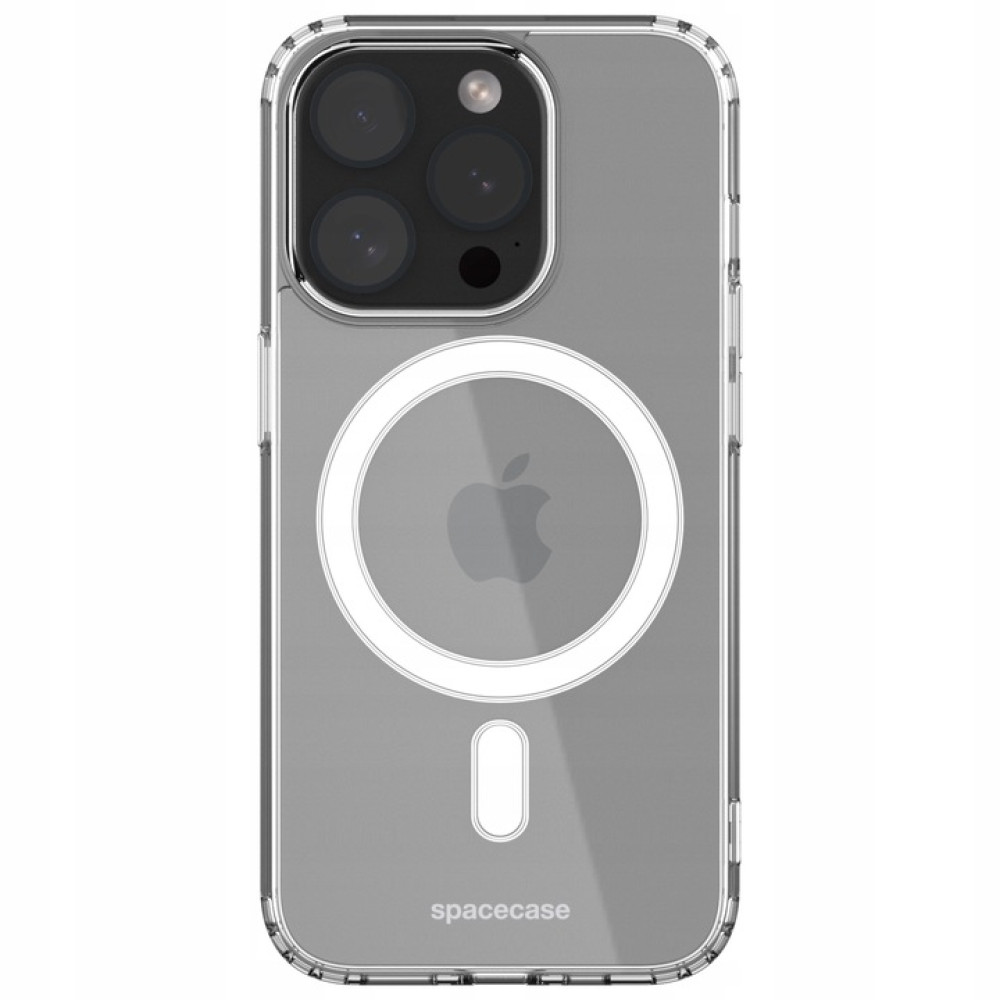 Spacecase Clear MagSafe - Σκληρή Διάφανη Θήκη MagSafe - Apple iPhone 15 Pro - Transparent (5905719103293)
