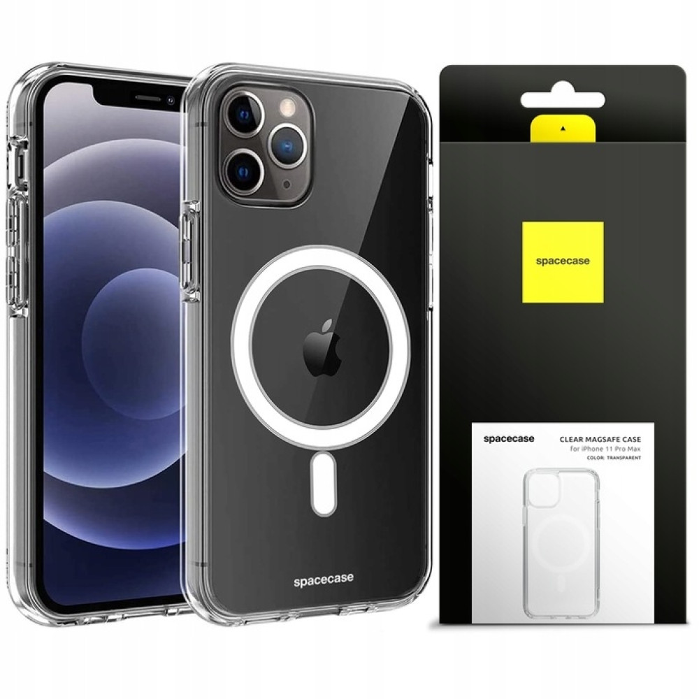 Spacecase Clear MagSafe - Σκληρή Διάφανη Θήκη MagSafe - Apple iPhone 11 Pro Max - Transparent (5905123448560)