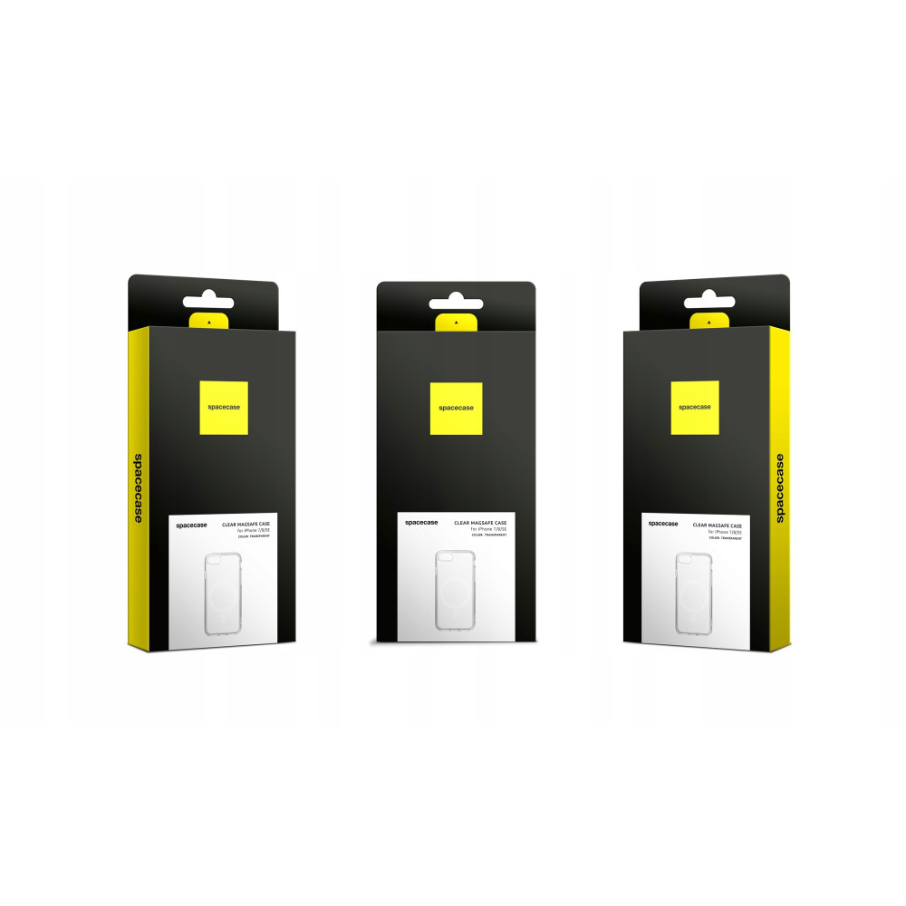 Spacecase Clear MagSafe - Σκληρή Διάφανη Θήκη MagSafe - Apple iPhone SE 2022 / 2020 / 8 / 7 - Transparent (5905123448539)