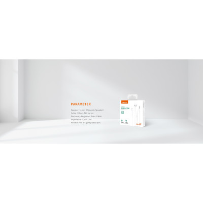 Recci REP-L07 - Ενσύρματα Handsfree Ακουστικά με 3.5mm Jack - White (6955482573488)