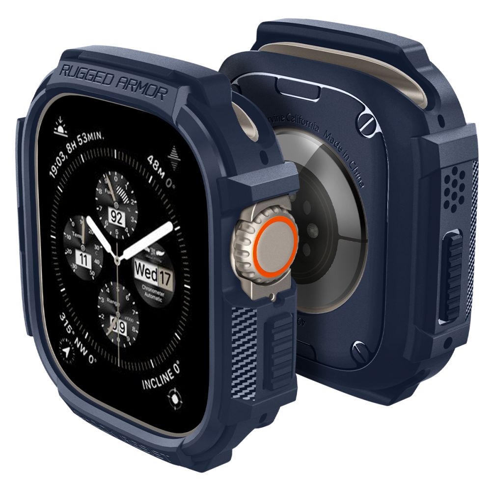 Spigen Rugged Armor - Θήκη Σιλικόνης Apple Watch Ultra 3 / Ultra 2 / Ultra 1 49mm - Navy Blue (ACS07382)