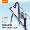 Recci RDS-A26 Audio Cable - Καλώδιο Ήχου Lightning (Male) σε AUX Mini Jack 3.5mm (Male) - 120cm - Black (6955482523339)