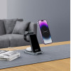 Tech-Protect A26 3 in 1 Wireless Charger - Βάση Ασύρματης Φόρτισης για Smartphone / Airpods & Galaxy Buds / Apple Watch - 15W - Black (9490713934487)