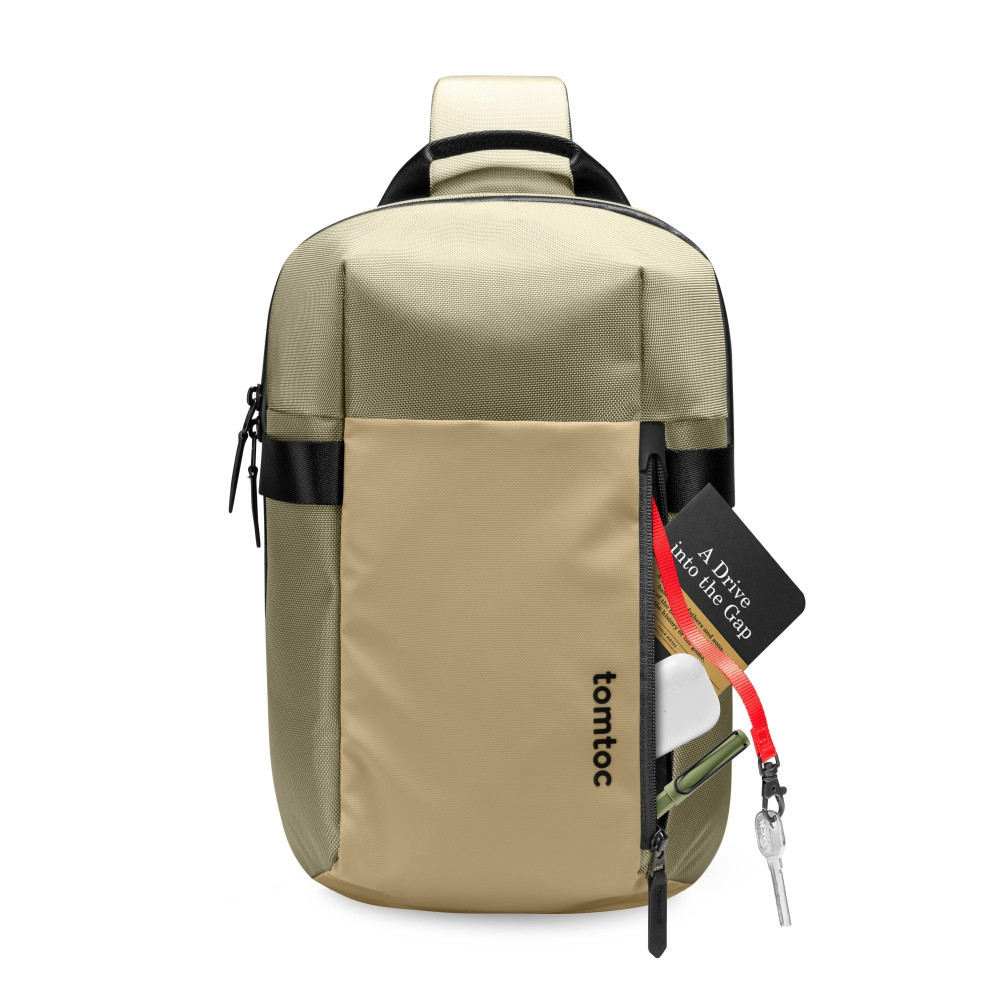 Tomtoc Navigator-T24 Sling Bag - Σακίδιο / Τσάντα Πλάτης & Μεταφοράς Laptop έως 13-14" & Tablet έως 11" - 7L - Khaki (T24M1K1)