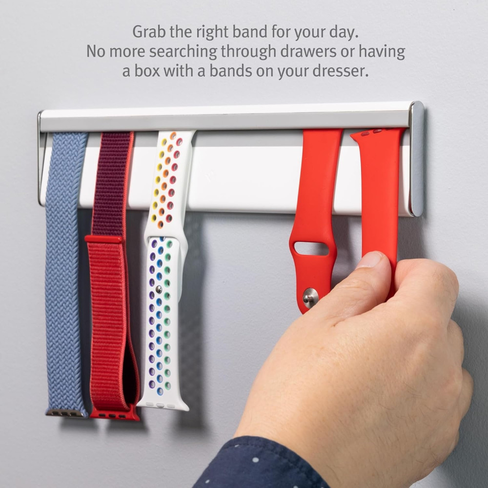 Twelve South TimePorter Apple Watch Band Wall Mount Store & Display - Αυτοκόλλητη Επιτοίχια Βάση για Λουράκια Apple Watch - 6 Θέσεων - White (811370024981)