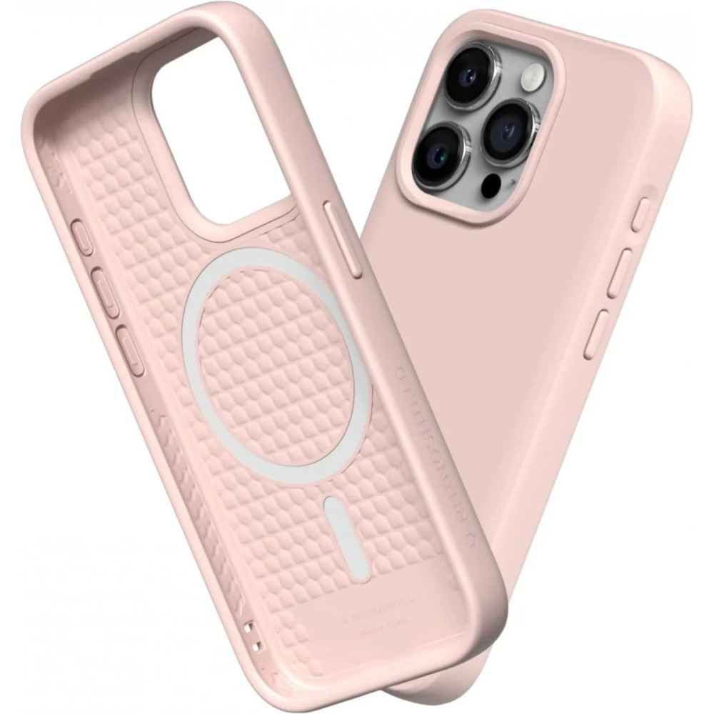 Θήκη iPhone 15 Pro Max RhinoShield SolidSuit Σκληρή Ανθεκτική με MagSafe - Blush Pink (4711366127855)
