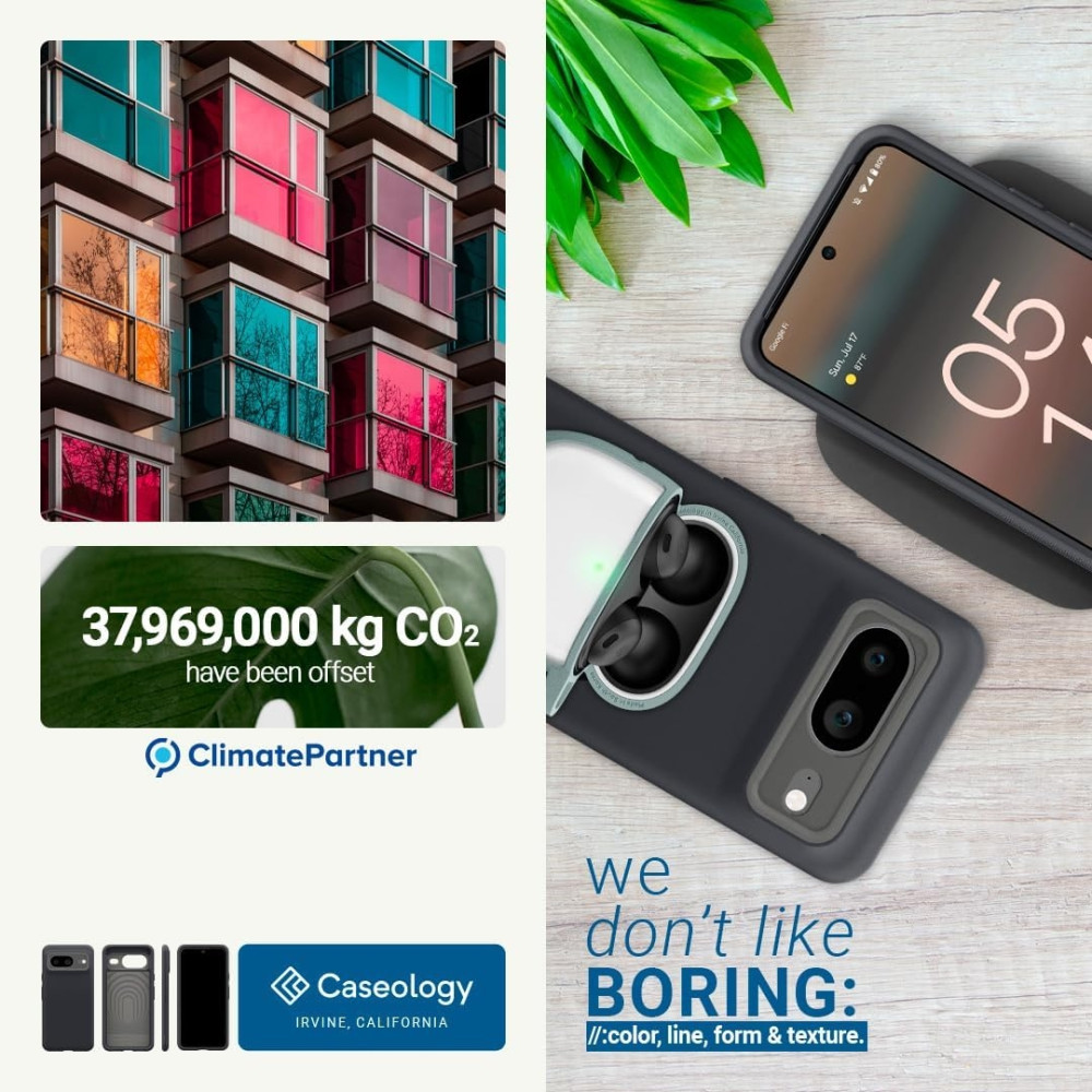 Caseology Nano Pop - Ανθεκτική Θήκη Σιλικόνης - Google Pixel 8 - Black Sesame (ACS06301)