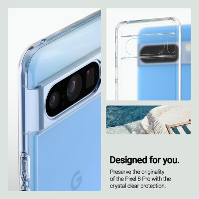 Caseology Capella - Διάφανη Ανθεκτική Σκληρή Θήκη - Google Pixel 8 Pro - Crystal Clear (ACS06333)