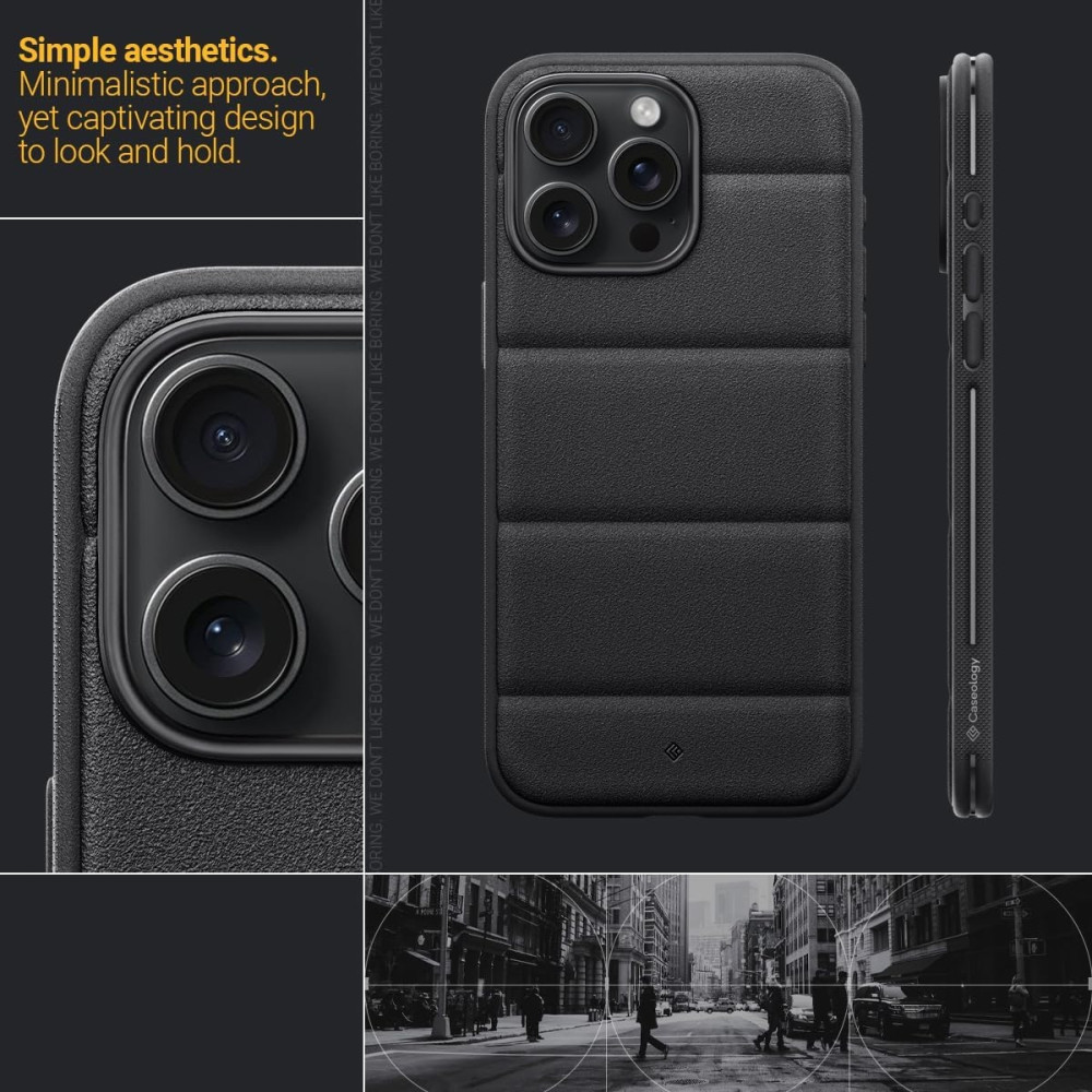 Θήκη Apple iPhone 15 Pro Max - Caseology Athlex Ανθεκτική Σιλικόνης - Active Black (ACS06623)