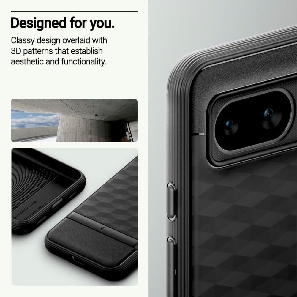 Caseology Parallax - Ανθεκτική Θήκη Σιλικόνης - Google Pixel 8 - Matte Black (ACS06298)