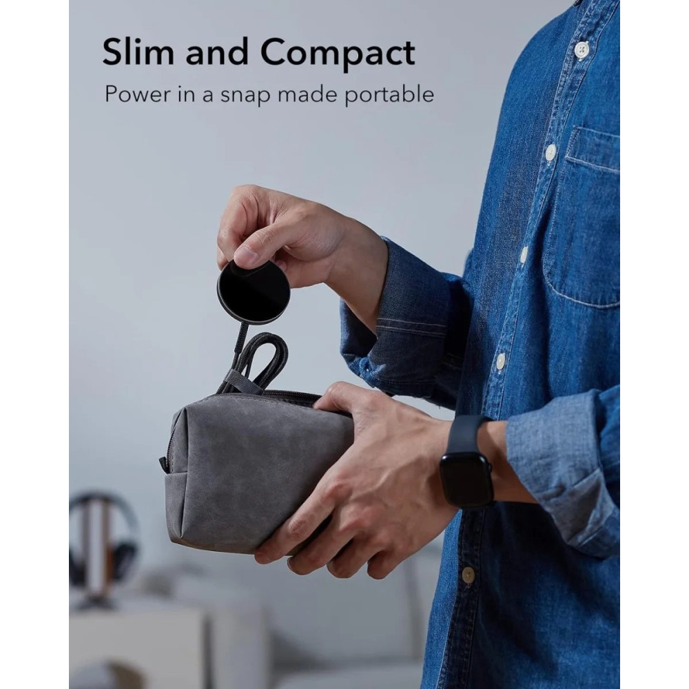 ESR Mini Wireless Charger HaloLock - Ασύρματος Ταχυφορτιστής MagSafe - 15W - Black - 2 Τεμάχια (4894240132968)